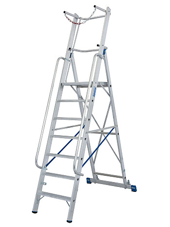 KRAUSE Stabilo drabina z platformą i barierkami 7 stopni + rolki